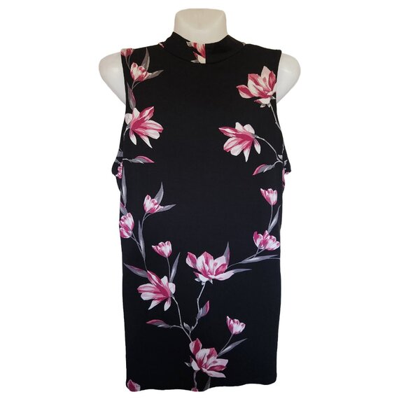 Gorgeous LE CHATEAU Floral Mock Neck Sleeveless Top - Picture 3 of 5